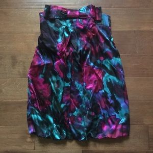 ABS by Allen Schwartz Watercolor Bubble hem dress